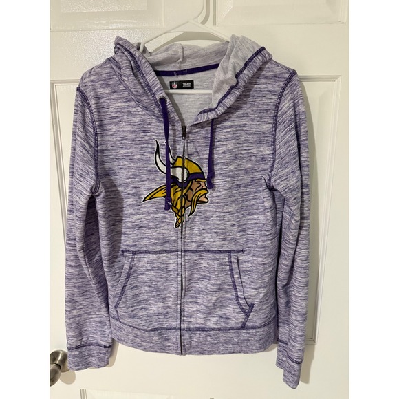 NFL Team Apparel Tops - NFL Team Apparel Minnesota Vikings Purple Space Dye Full Zip Hoodie Women Medium